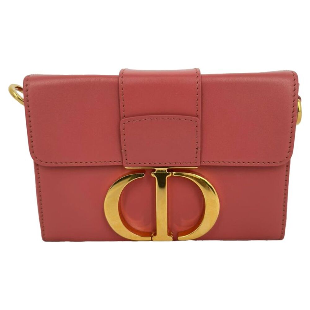 Dior 30 Montaigne Box Bag Shoulder Bag in Pink Leather